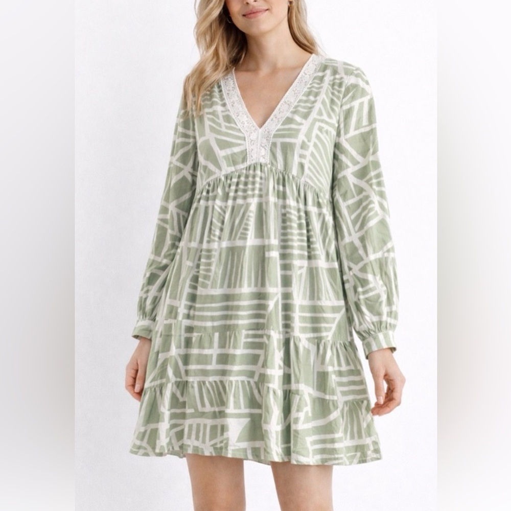 Salty Lemon Mini Dress Swimsuit Cover Up Black and White Size Small NWT